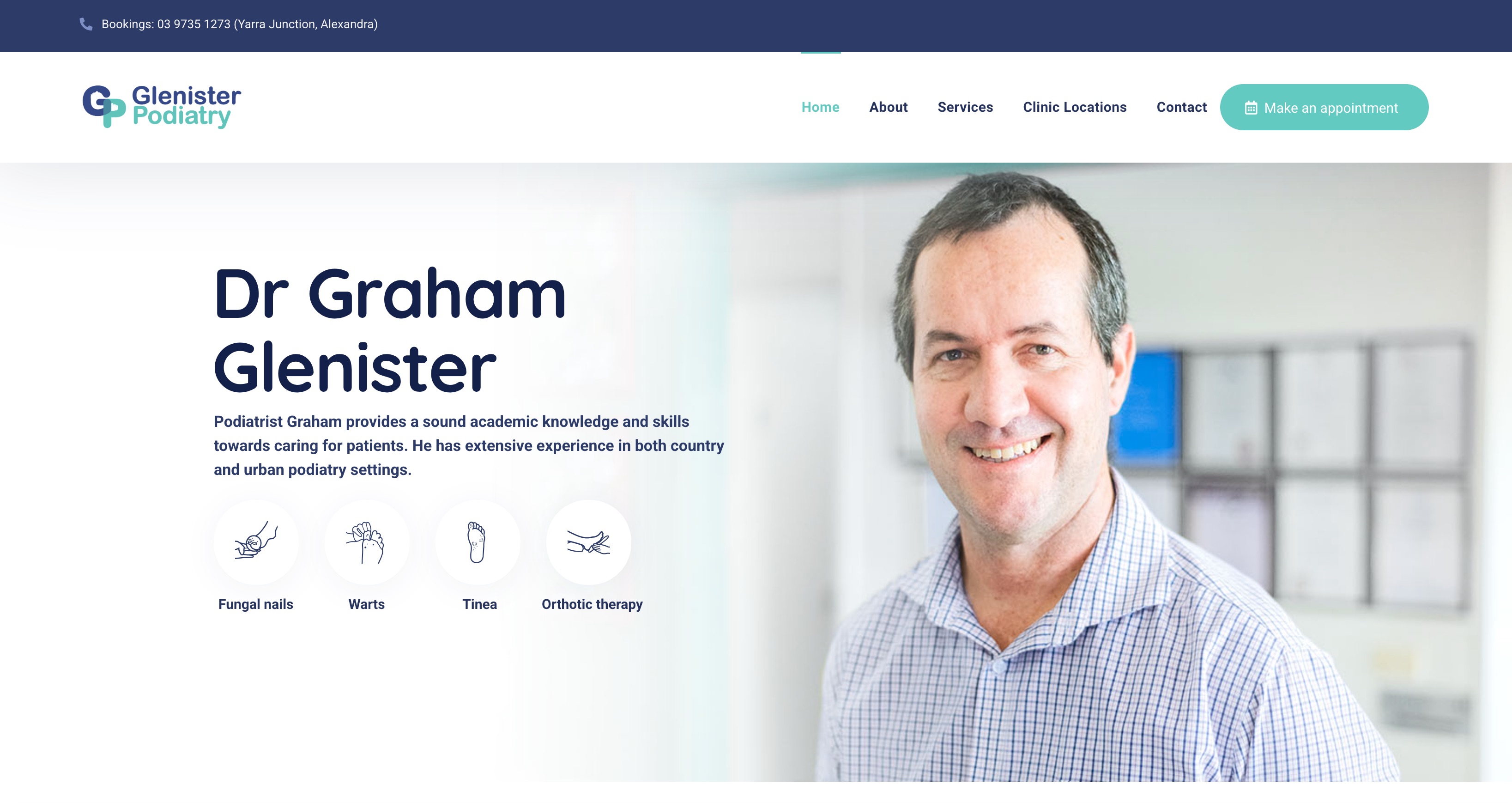 Glenister Podiatry website project image placeholder